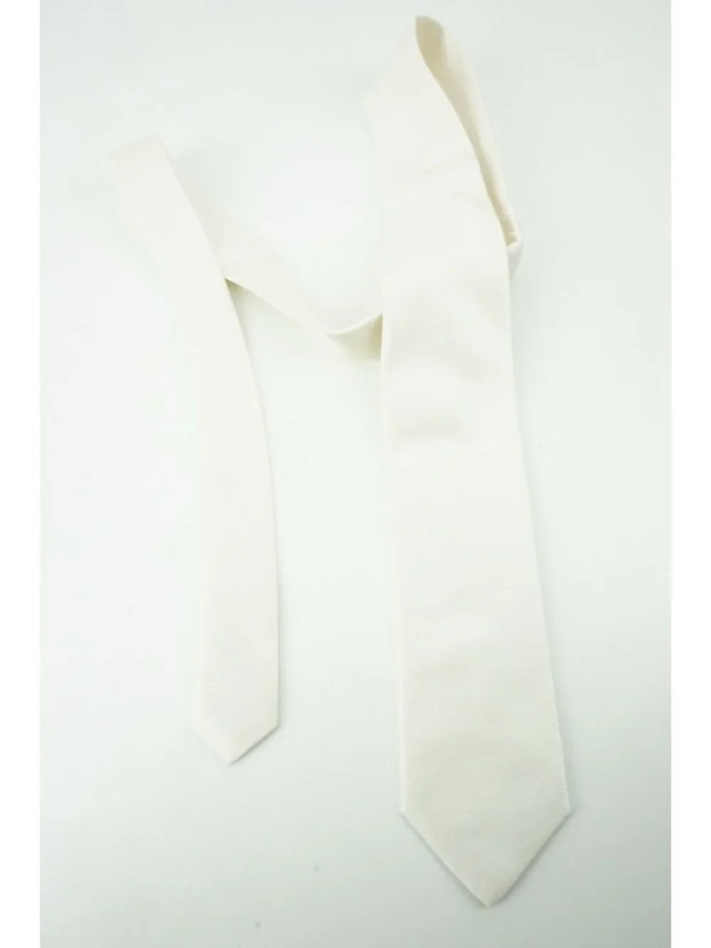 Eton Eggshell White Herringbone 100% Silk Tie Brand New With Tags